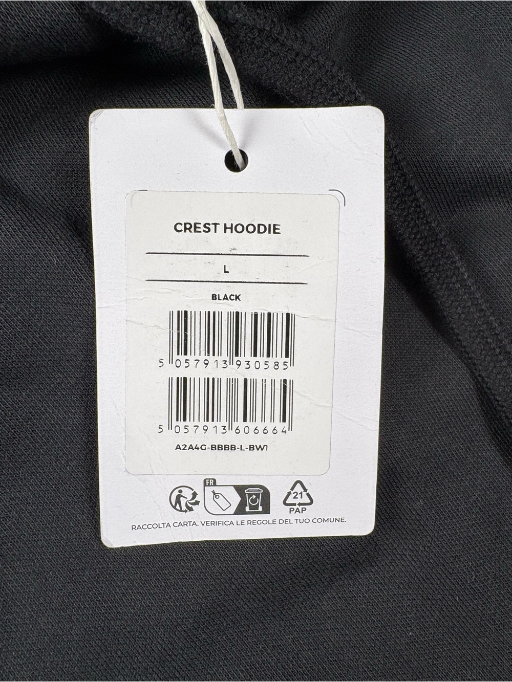 Gymshark Crest Hoodie Black Pullover Logo Sweatshirt Size L - Picture 3 of 7